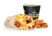 carl's jr Bacon, Egg And Cheese Burrito Combo