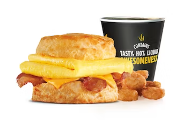 Carl's jr Bacon Egg & Cheese Biscuit Combo