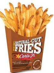 carl's jr Two Natural Cut Fries